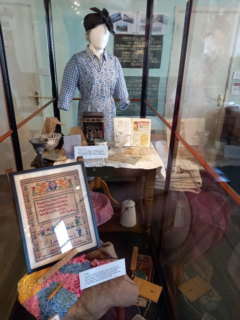 Home Front display case at Leominster Museum